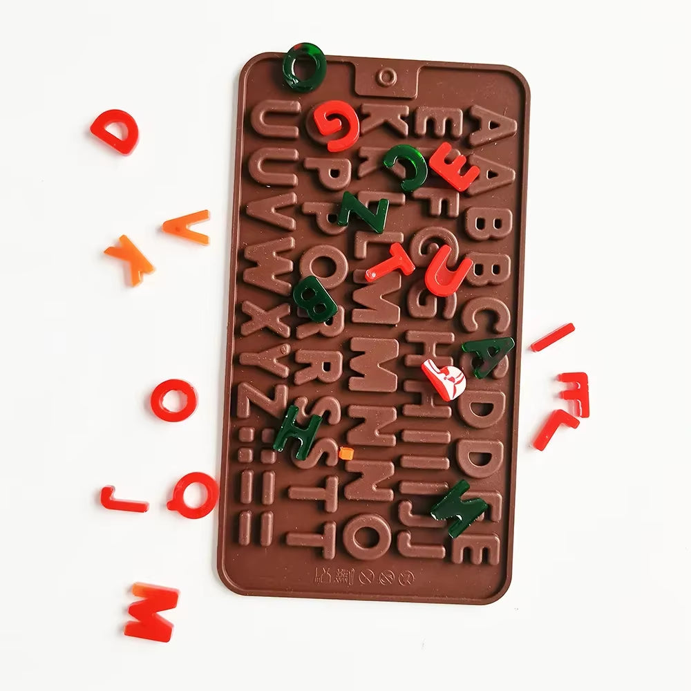 Silicone Mold Silicone Molds Pastry 26 Letters Reposteria Chocolate Numbers Cake Decoration Candy for You Jelly Home Appliance