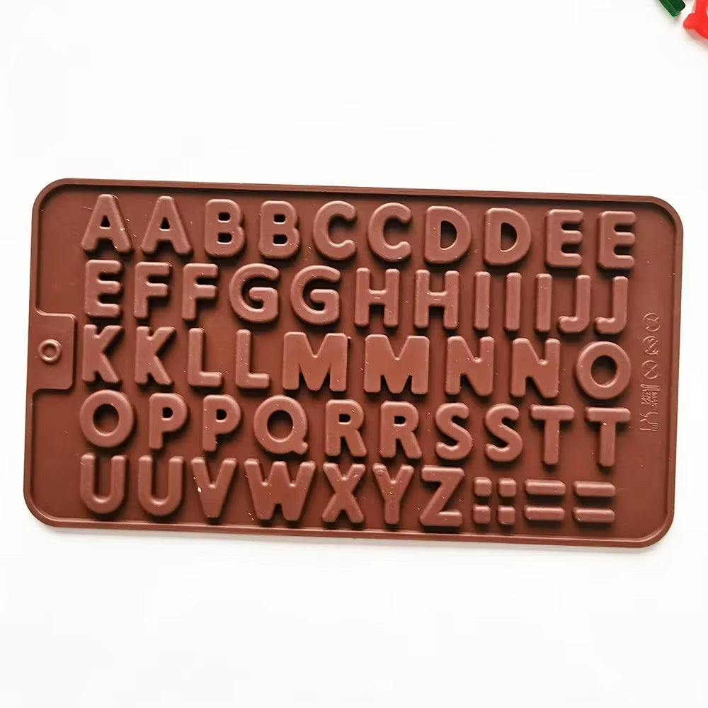 Silicone Mold Silicone Molds Pastry 26 Letters Reposteria Chocolate Numbers Cake Decoration Candy for You Jelly Home Appliance